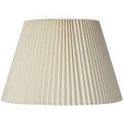 Springcrest Empire Lamp Shade Ivory Knife Pleated Large 11 Top x 18 Bottom x 12 High Spider Replacement Harp and Finial Fitting