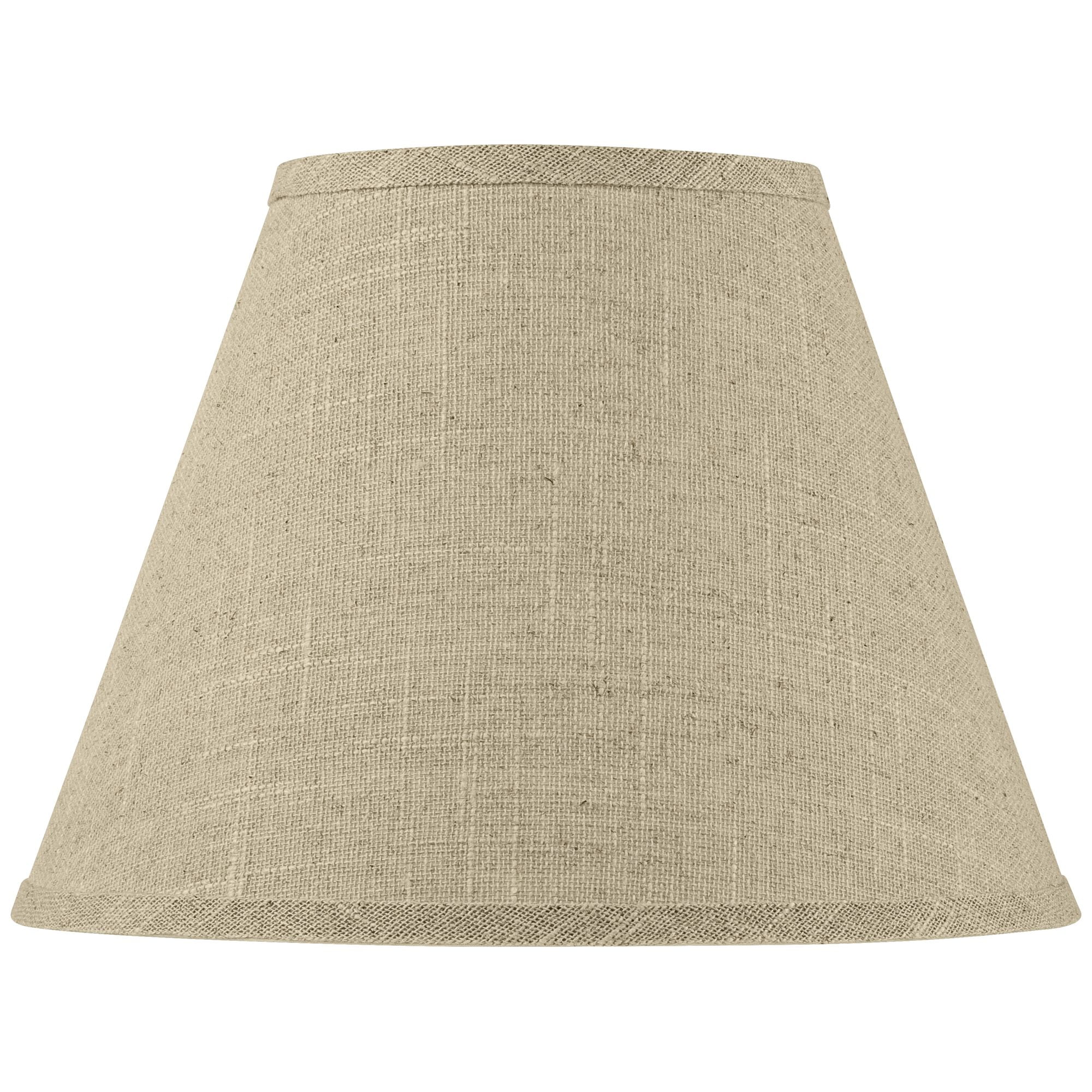 Small Polished Brass Burlap Empire Lamp Shade