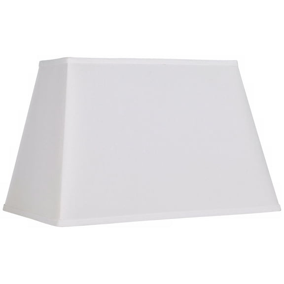 Springcrest White Large Rectangular Lamp Shade 14" Wide x 6" Deep at Top and 18" Wide x 12" Deep at Bottom and 12" Height (Spider) Replacement