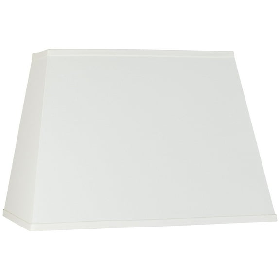 Springcrest Ivory Linen Large Rectangular Lamp Shade 14" Wide x 6" Deep at Top and 18" Wide x 12" Deep at Bottom and 12" Height (Spider) Replacement