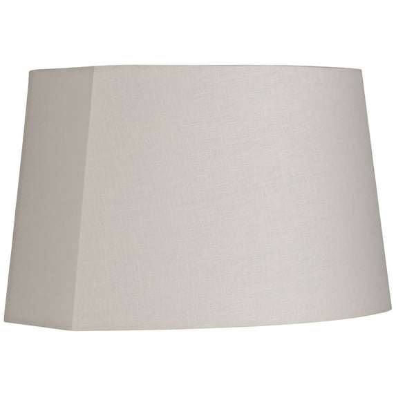 Springcrest Ivory Medium Modified Oval Lamp Shade 12.5" Wide and 10" Deep at Top x 15" Wide and 11" Deep at Bottom x 10" Height (Spider) Replacement