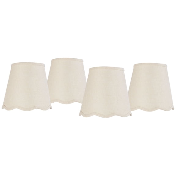 Springcrest Mylie Off-White Empire Lamp Shade 4x6x5.5 (Clip-On) Set of 4