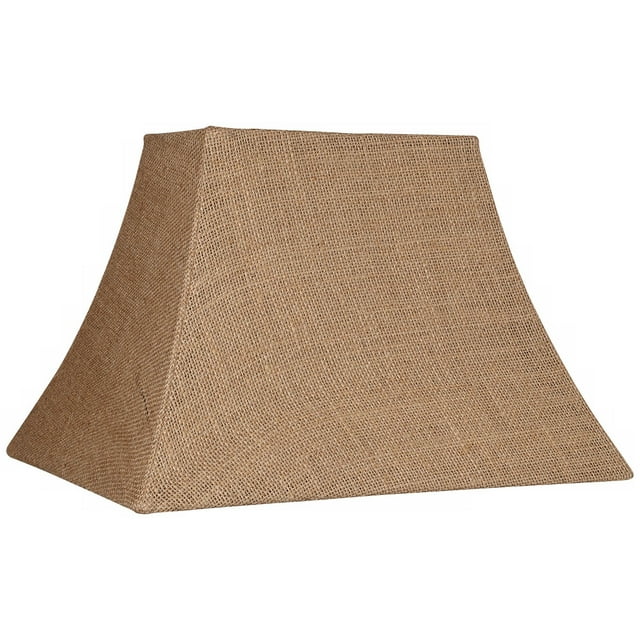 Springcrest Natural Burlap Small Rectangle Lamp shade 8" Top x 14