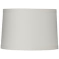 thumbnail image 1 of Springcrest Off-White Linen Medium Drum Lamp Shade 15" Top x 16" Bottom x 11" High (Spider) Replacement Harp and Finial, 1 of 6