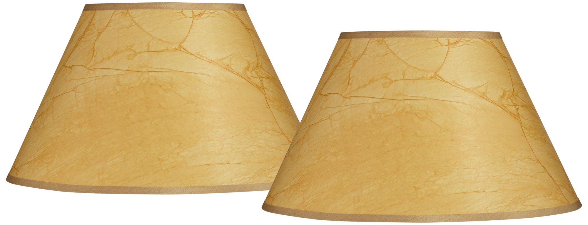 Springcrest Set of 2 Empire Lamp Shades Crinkle Paper Large 10" Top x