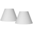 thumbnail image 1 of Springcrest Set of 2 Empire Lamp Shades White Small 6" Top x 12" Bottom x 8" High x 8.5" Slant Clip-On Harp and Finial Fitting, 1 of 6