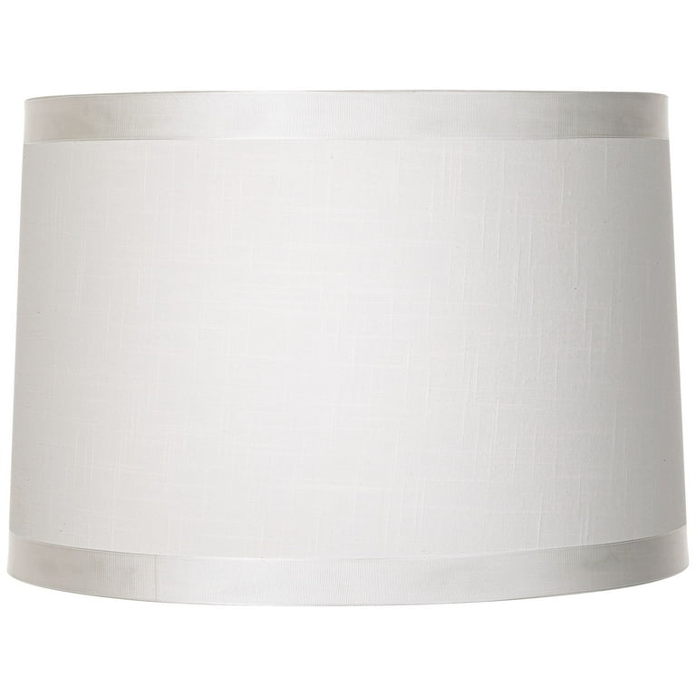 Springcrest White Fabric Medium Drum Lamp Shade 15