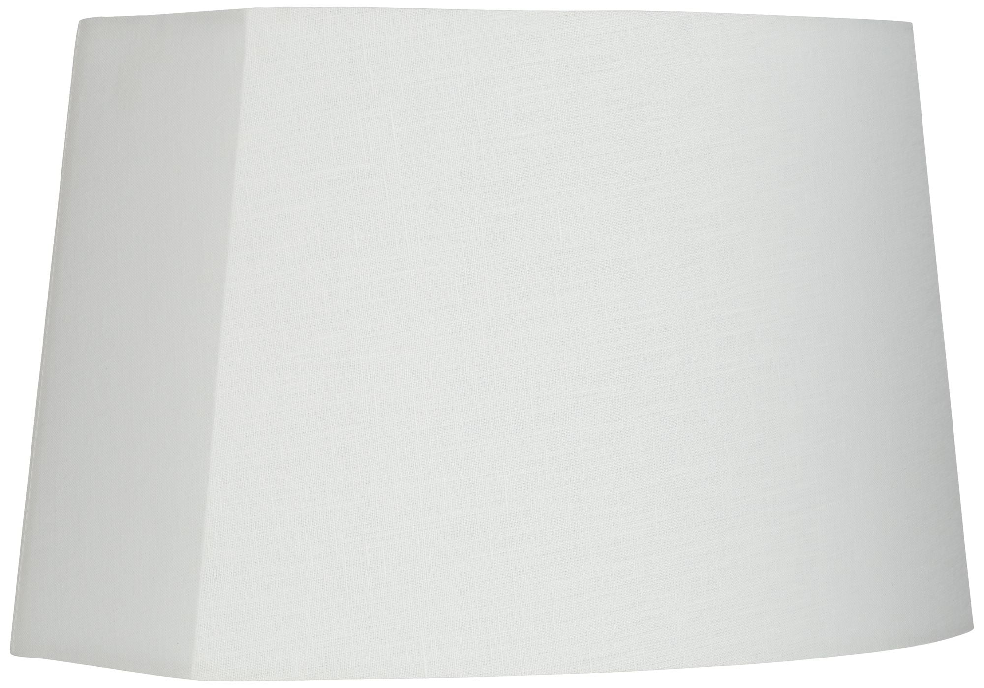Springcrest White Medium Modified Oval Lamp Shade 12.5" Wide and 10" Deep at Top x 15" Wide and 11" Deep at Bottom x 10" Height (Spider) Replacement