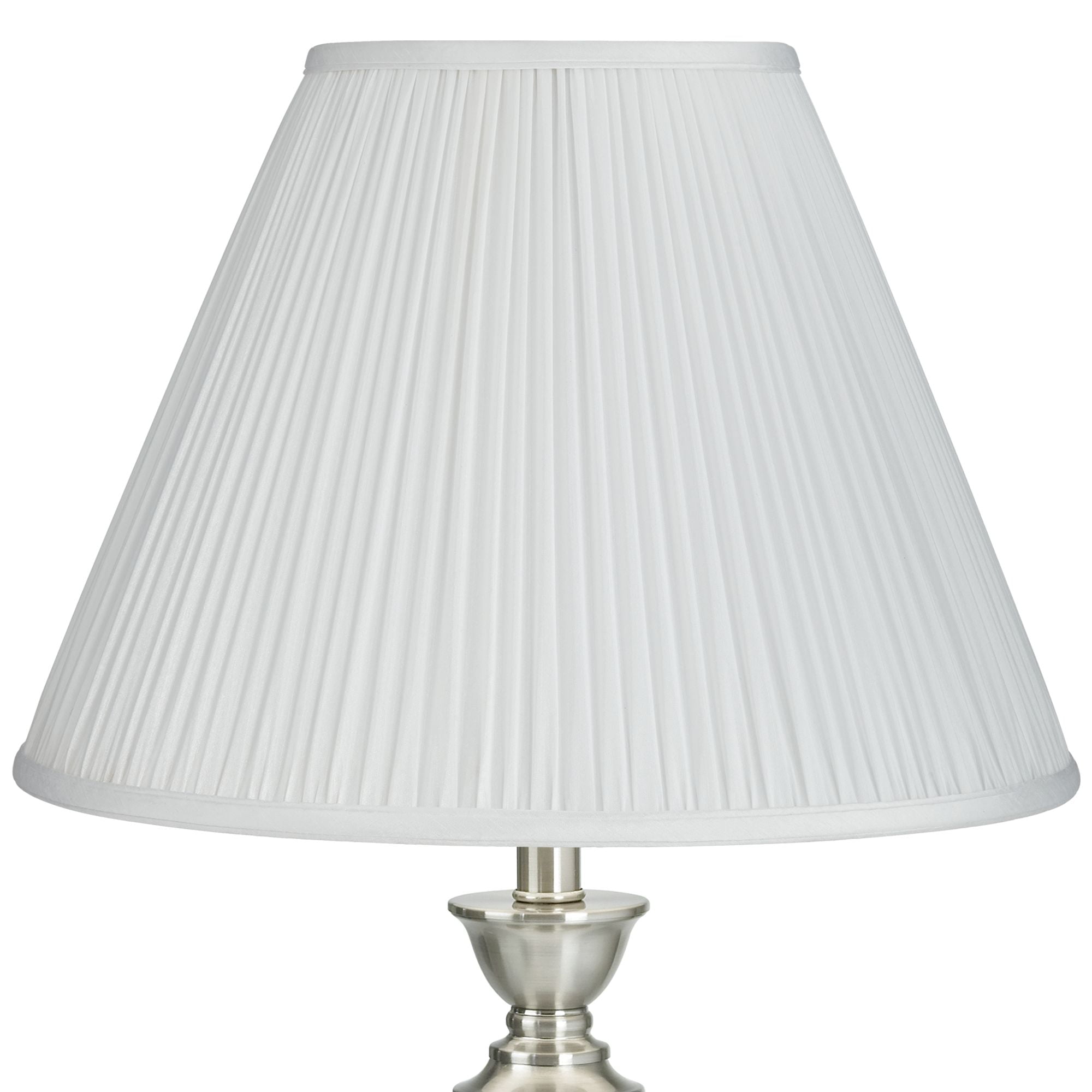 Off-White Silk Mushroom Pleated Empire Lamp Shade