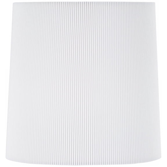 Springcrest White Ribbed Linen Drum Shade 9x10x10 (Spider)