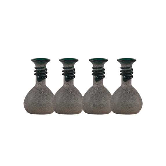 Springdale 5"H Lezzia 4-Piece Hand Blown Art Glass Mini Vase Set