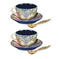 thumbnail interactive-video image 1 of PC19033 Dale Tiffany Lighting Grape Vine - 2.75 Inch 2-Piece Hand Painted Porcelain Cup And Saucer Set, 1 of 3