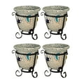 thumbnail image 1 of Springdale Lighting 4 inch H Bead Star Cup 4-Piece Mosaic Art Glass Candle Votive Set, 1 of 2