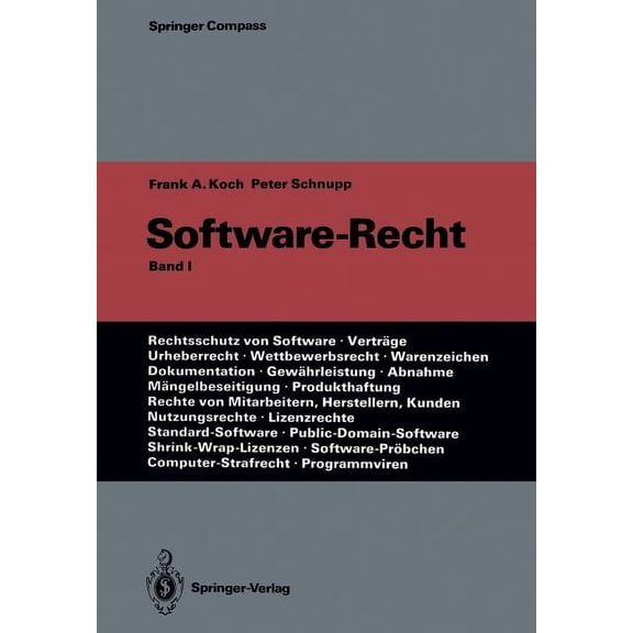 Springer Compass Software-Recht: Band 1, (Paperback)
