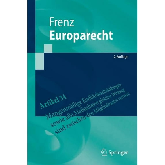 Springer-Lehrbuch: Europarecht (Paperback)