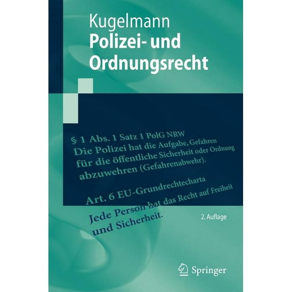 Springer-Lehrbuch Polizei- Und Ordnungsrecht, (Paperback)
