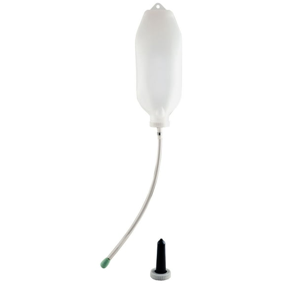 Springer Magrath 2 Quart Gravity Style Fluid Feeder w/Plastic Probe & Nipple Attachment Fluid Feeder Orally Provides Fluids & Nourishment to Calves (2 Quart) (Item No. 50PLNSFFNA)