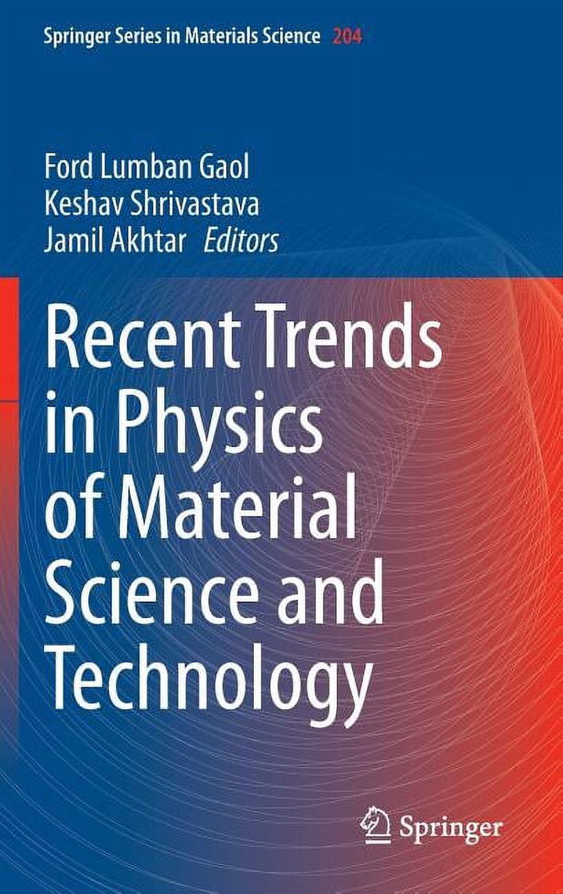 Springer Materials Science Recent Trends in Physics of Material Science ...
