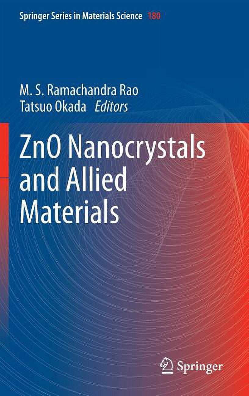 Springer Materials Science Zno Nanocrystals and Allied Materials, Book ...