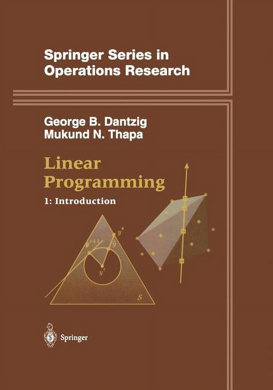 Springer Operations Research and Financi Linear Programming 1 ...