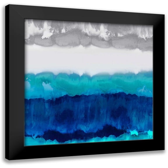 Springer, Rachel 12x12 Black Modern Framed Museum Art Print Titled - Blue Spectrum