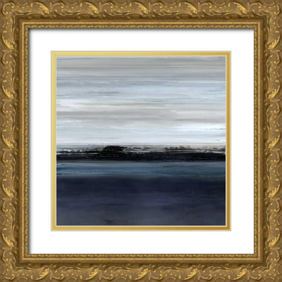 Springer, Rachel 12x12 Gold Ornate Wood Framed with Double Matting Museum Art Print Titled - Midnight