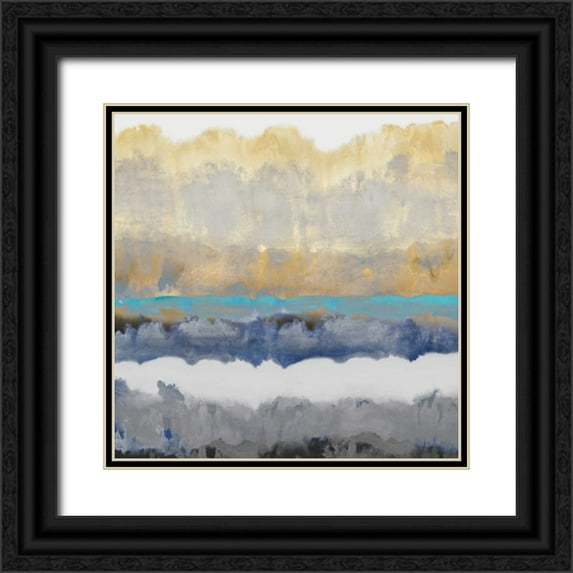 Springer, Rachel 26x26 Black Ornate Wood Framed with Double Matting Museum Art Print Titled - Murmur III