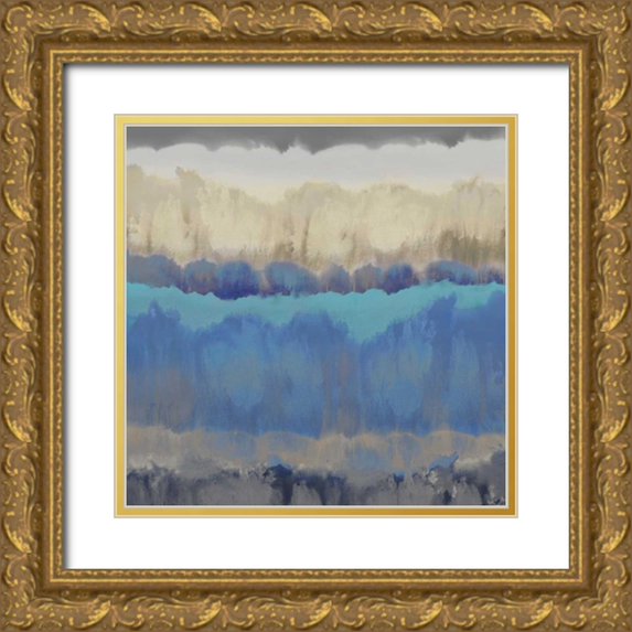 Springer, Rachel 26x26 Gold Ornate Wood Framed with Double Matting Museum Art Print Titled - Murmur II