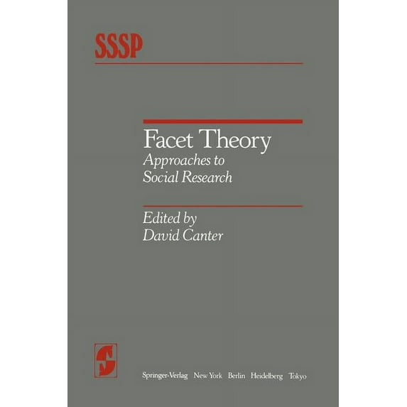 Springer Social Psychology Facet Theory: Approaches to Social Research, (Paperback)