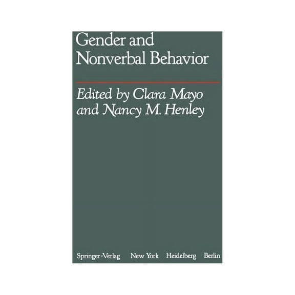 Springer Social Psychology Gender and Nonverbal Behavior, (Paperback)