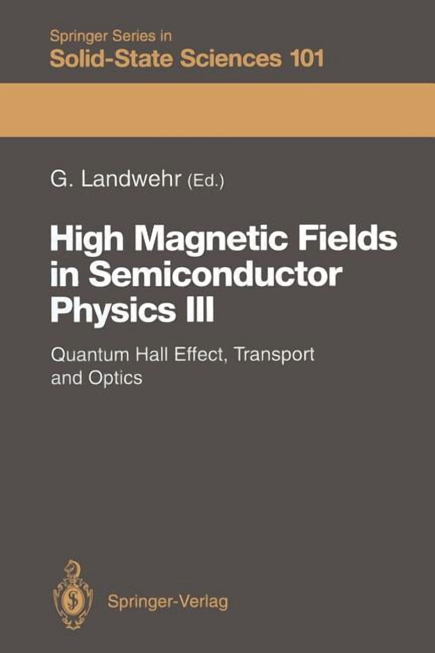 Springer Solid-State Sciences High Magnetic Fields in Semiconductor ...