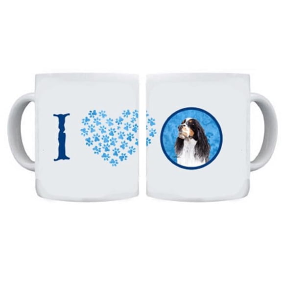 Springer Spaniel Blue Microwavable Ceramic Coffee Mug, 15 oz.
