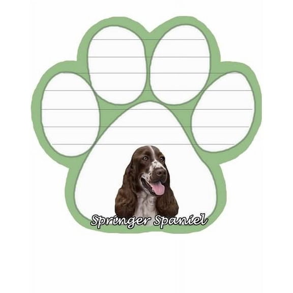 Springer Spaniel Dog Paw Magnetic Note Pad