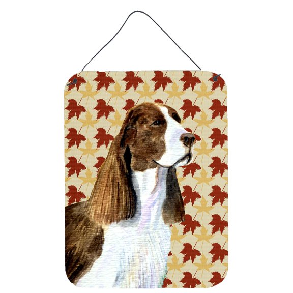 Springer Spaniel Fall Leaves Portrait Wall or Door Hanging Prints