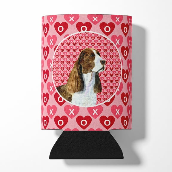 Springer Spaniel Hearts Love Valentines Day Can or Bottle Hugger