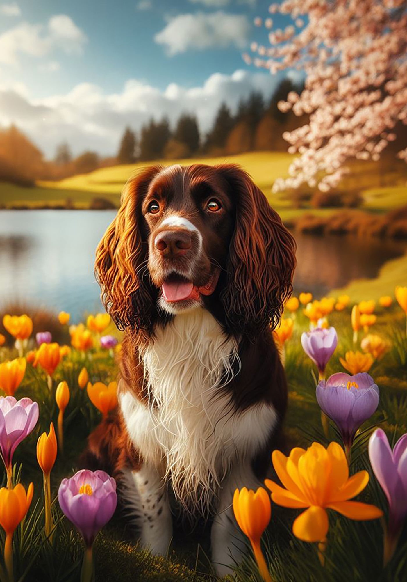 Springer Spaniel L/W - Best of Breed DCR Spring House Flag - Walmart.com