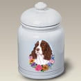 thumbnail image 1 of Springer Spaniel Liver and White - Best of Breed Ceramic Doggie Treat Jar, 1 of 1