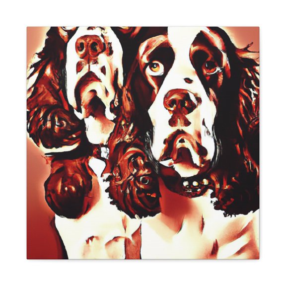"Springer Spaniel Portrait" - Canvas