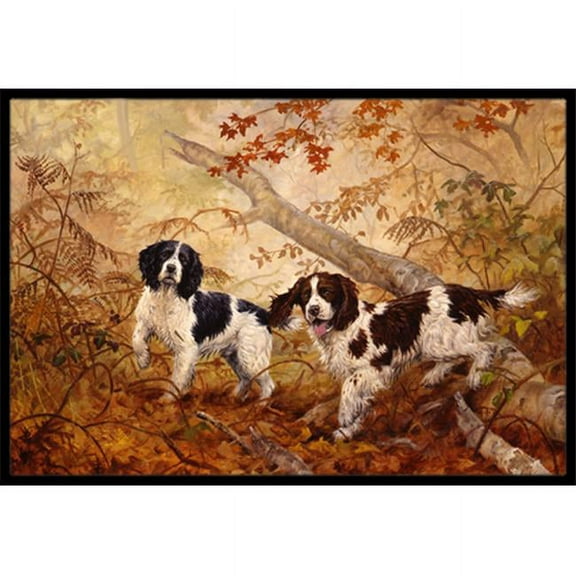 Springer Spaniels by Elizabeth Halstead Indoor or Outdoor Mat, 24 x 36