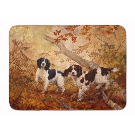 Springer Spaniels by Elizabeth Halstead Machine Washable Memory Foam Mat