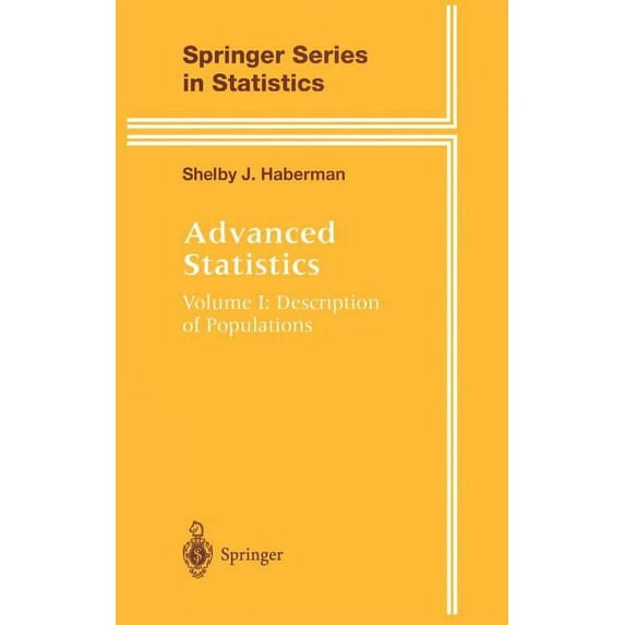 Springer Statistics Advanced Statistics: Description of Populations, (Hardcover)