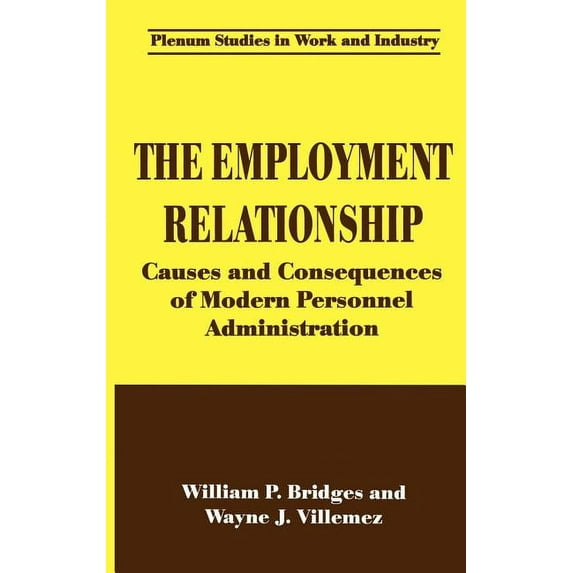 Springer Studies in Work and Industry The Employment Relationship: Causes and Consequences of Modern Personnel Administration, (Hardcover)