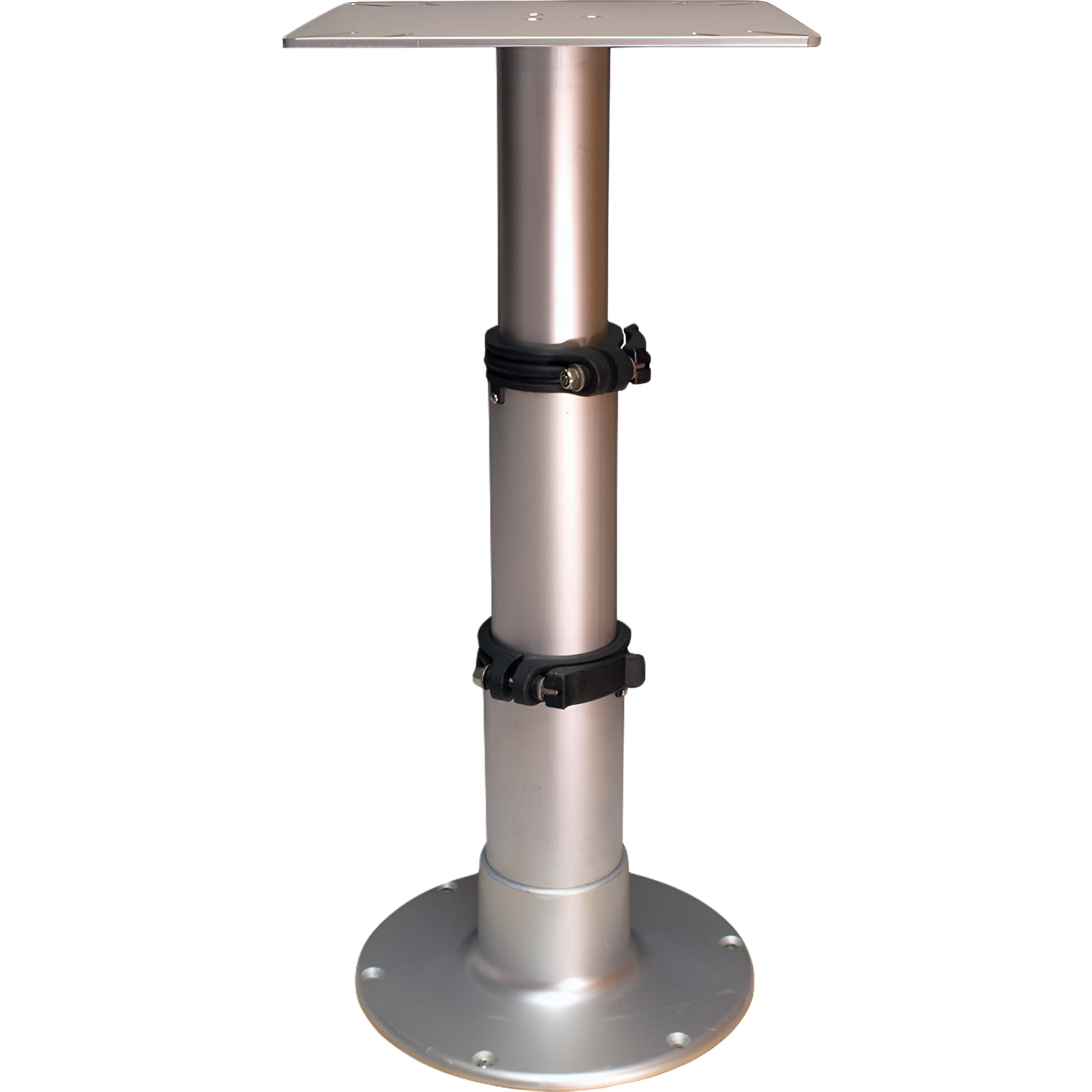 Adjustable Silver Aluminum 3-Stage Table Pedestal