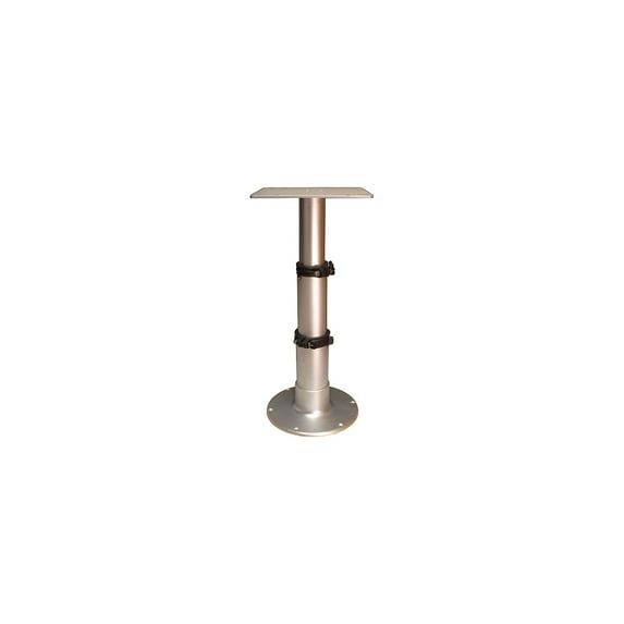 Springfield 1660231 3-Stage Clear Anodized Pedestal Set (Includes Square Table Mount and Base), 14", 20", 28"