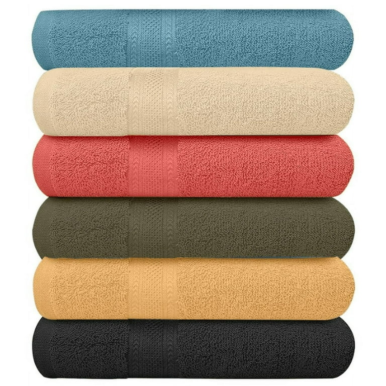 Springfield Linen Terry 100 Cotton Towels Washcloths Multicolor 6 Count