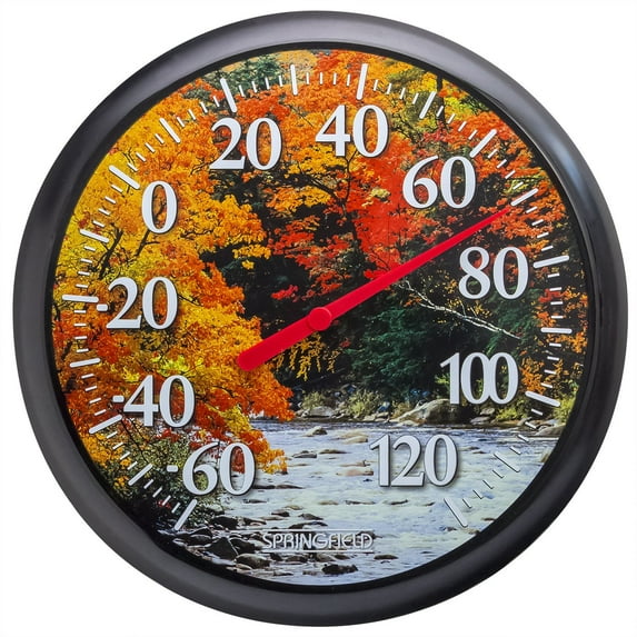 Springfield 90007-235 Fall River Low Profile Patio Thermometer, Multi Colored