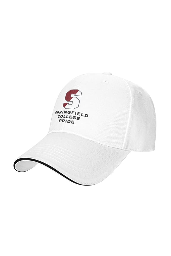 Springfield A College Logo Casual Sandwich Baseball Cap Adjustable For Men For Women