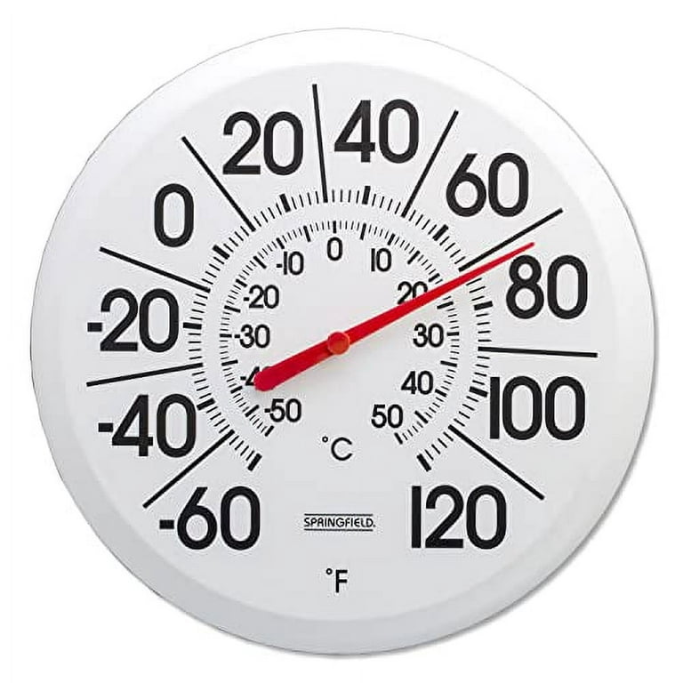 Springfield Static Cling Indoor Outdoor Thermometer, Temperature Gauge for  Patio