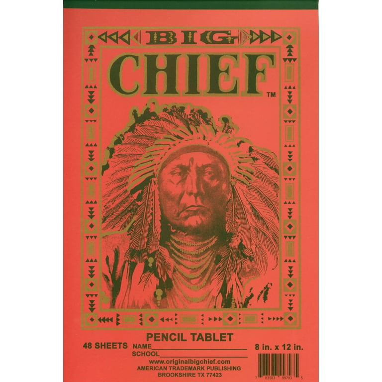 big chief brand school writing tablet native american indian cover art