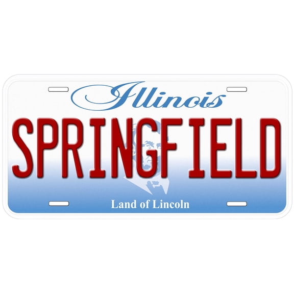 Springfield Capital Of Illinois Flat Novelty Car License Plate